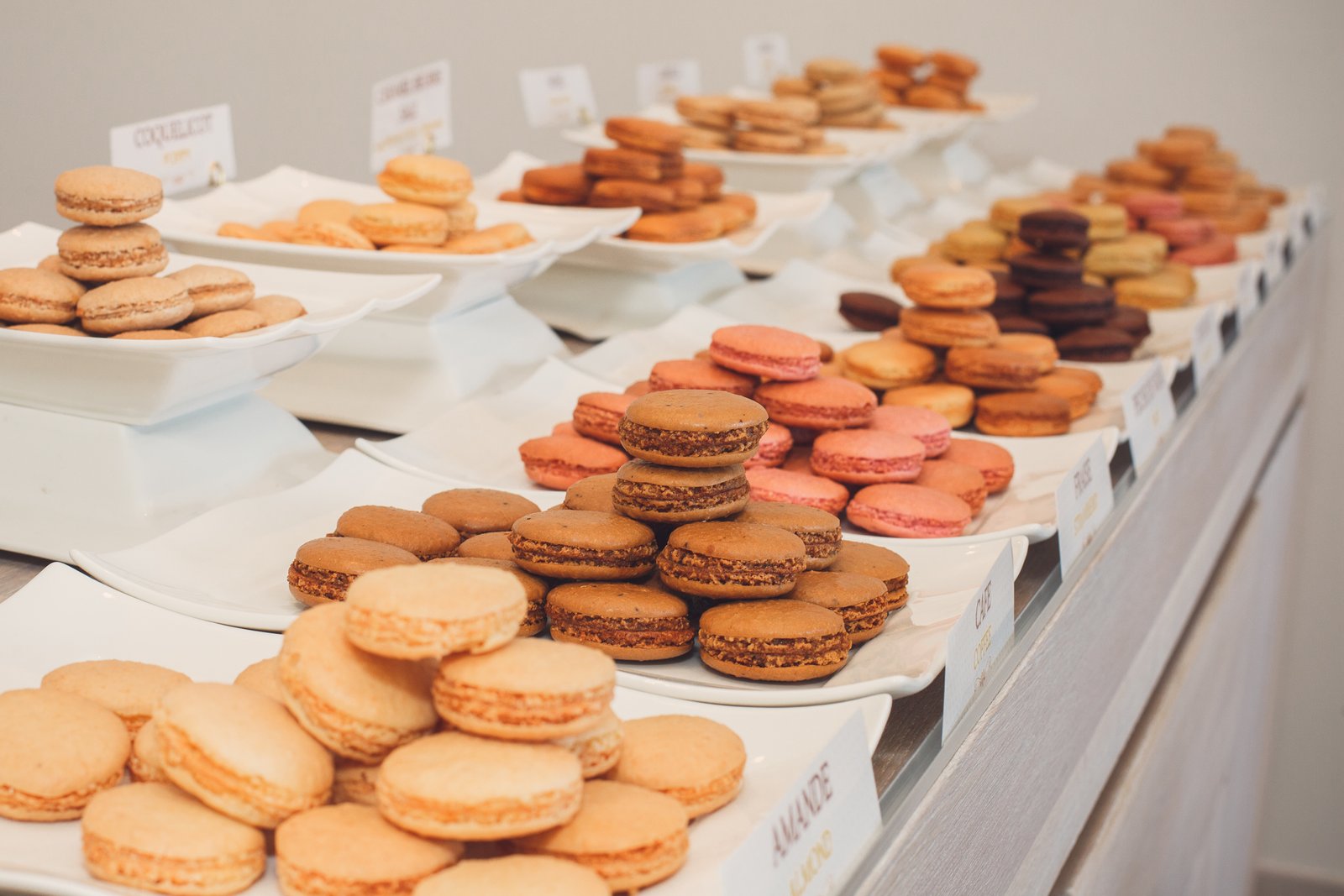 Processus artisanal de fabrication de macarons à Annecy, mettant en avant la minutie et le savoir-faire traditionnel.